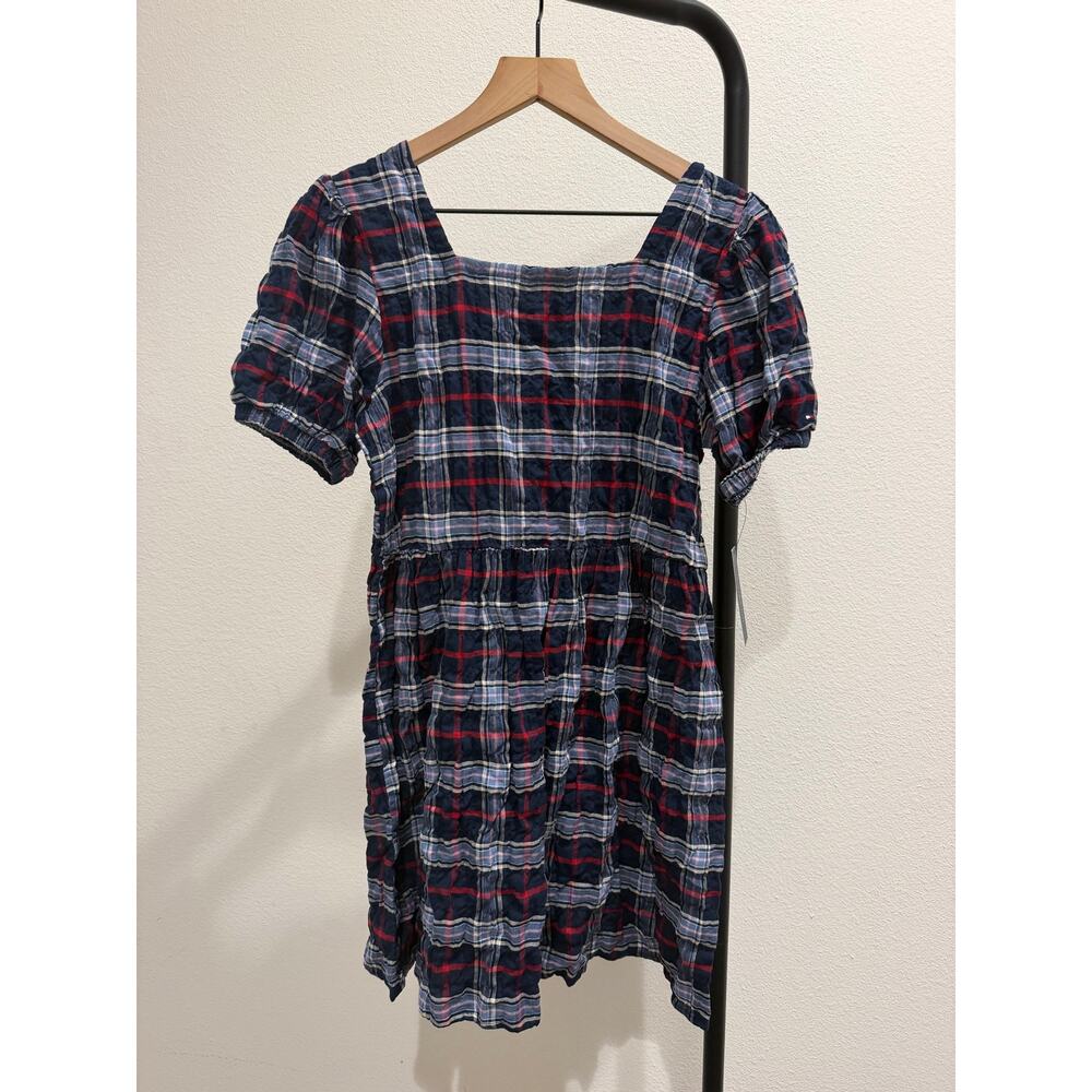 New girls Tommy Hilfiger seersucker navy dress sz 16 - Picture 3 of 4